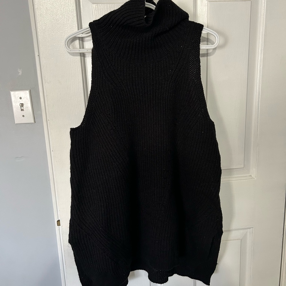 Black turtleneck Vest/Dress